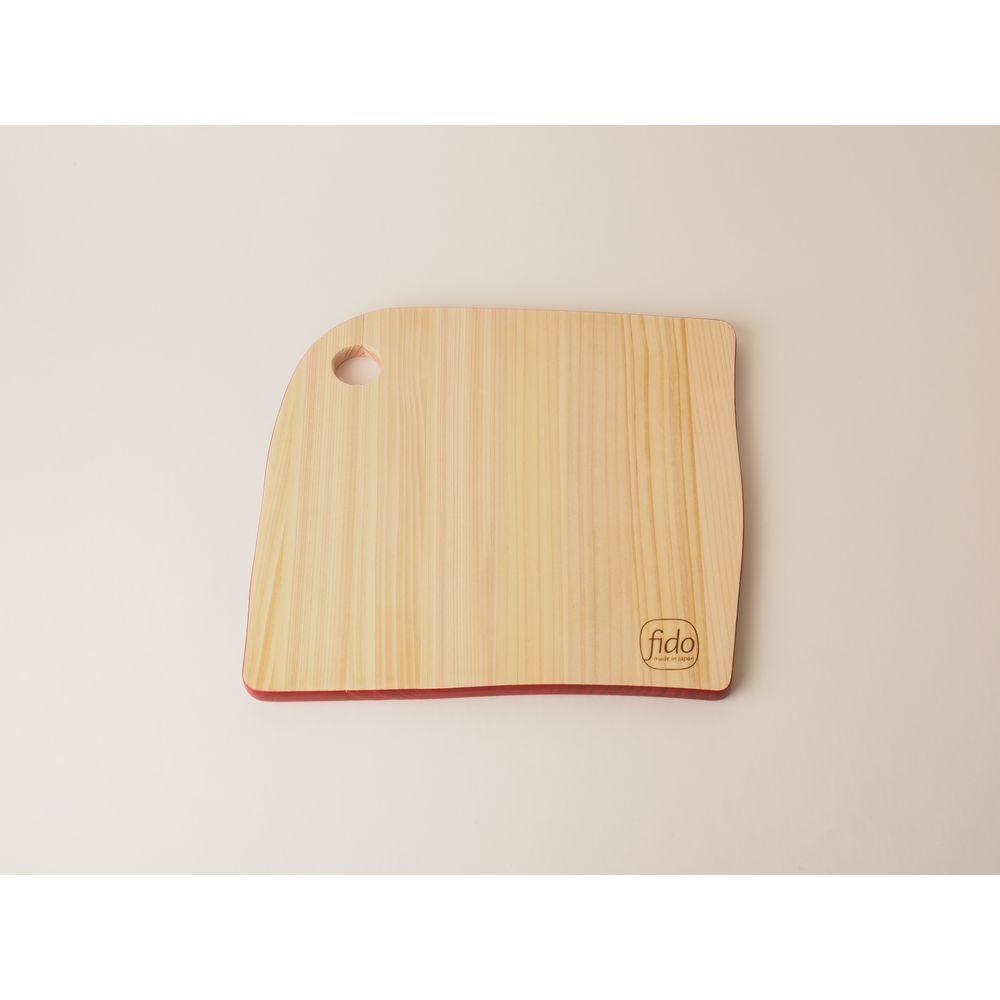 FSC認証桧FIDOウッドプレート漆-LIBERA Square(レッド)(リベラ スクエア)