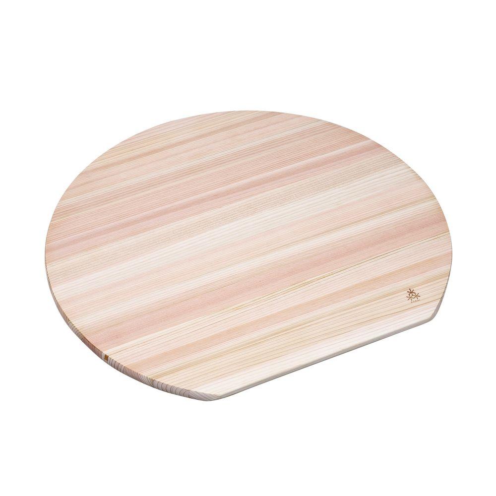 FSC認証桧D型まな板(薄型シャープ)S